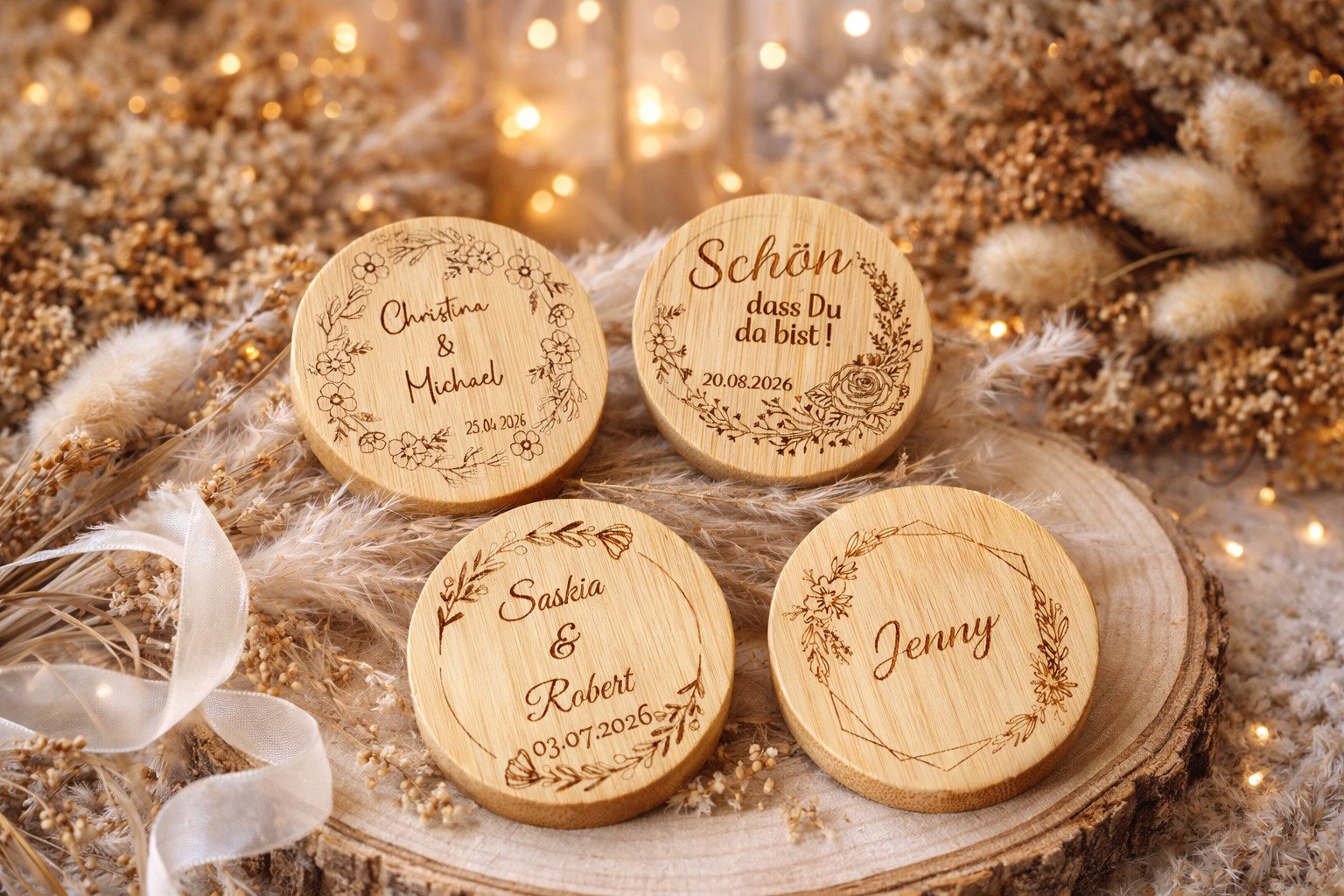 Gastgeschenk Flaschenöffner rund